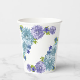 Blue Baby in Bloom Brunch Dusche Pappbecher
