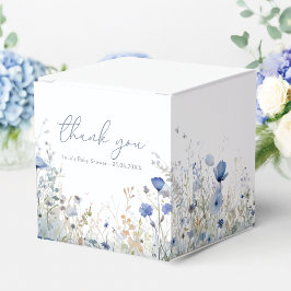 Blue Baby in Bloom Floral Wildblume Babydusche Geschenkschachtel
