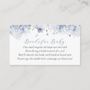 Blue Baby in Bloom Library Request Enclosure Card Begleitkarte