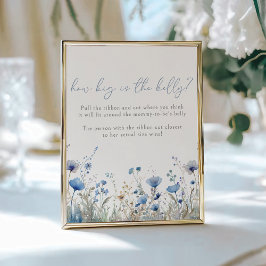 Blue Baby in Bloom Wildblume Bauch Guessing Game Poster