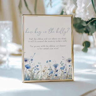 Blue Baby in Bloom Wildblume Bauch Guessing Game Poster