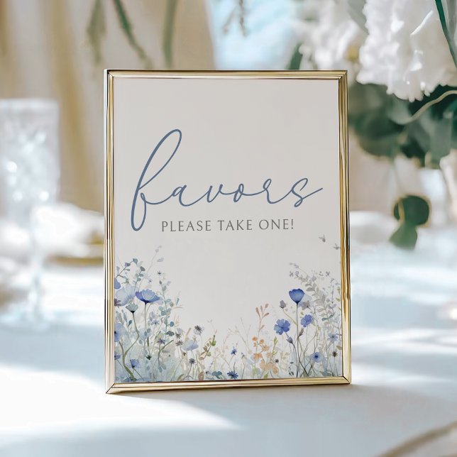 Blue Baby in Bloom Wildblume Dusche Gefallen Zeich Poster (Von Creator hochgeladen)