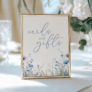 Blue Baby in Bloom Wildblume Karten und Geschenke Poster