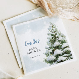 Blue Baby It's Cold Outside Baby Shower Serviette