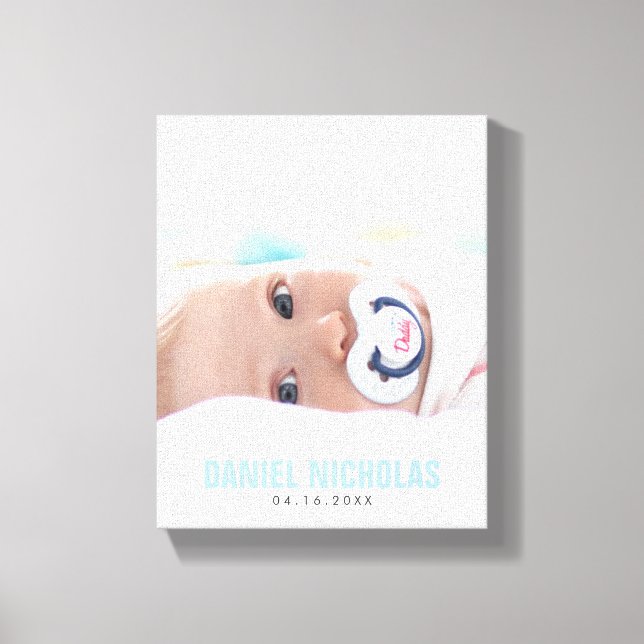 Blue Baby Name Foto Leinwanddruck (Vorderseite)