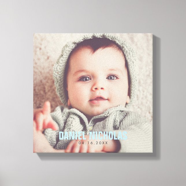 Blue Baby Name Foto Leinwanddruck (Vorderseite)
