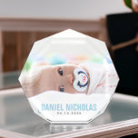 Blue Baby Name Fotoblock<br><div class="desc">Einfaches und elegantes Foto-Design. Benötigen Sie eine benutzerdefinierte Farbe? Senden Sie uns eine Nachricht an heartlockedstudio@gmail.com und wir helfen Ihnen gerne weiter!</div>