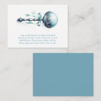 Blue Baby Rattle Books für Baby Request Card