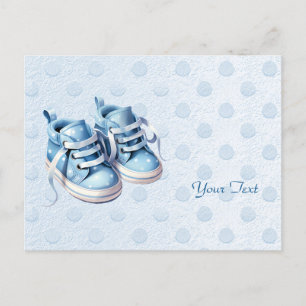 Blue Baby Schuhe Postkarte