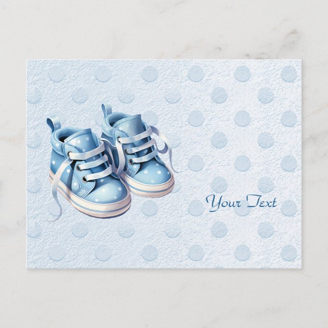 Blue Baby Schuhe Postkarte (Vorderseite)