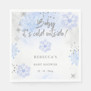 Blue Baby seine kalte Outdoor Winter Baby Dusche Serviette
