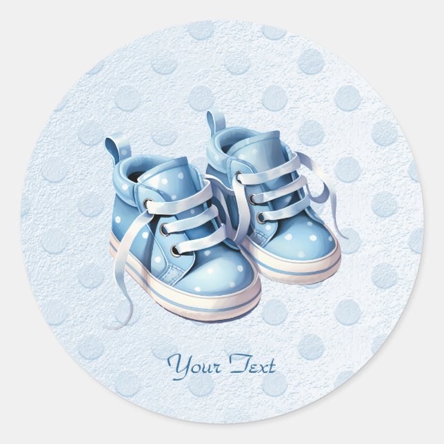Blue Baby Shoes Sticker (Vorderseite)