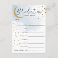 Blue Baby Showcard Moon and Stars