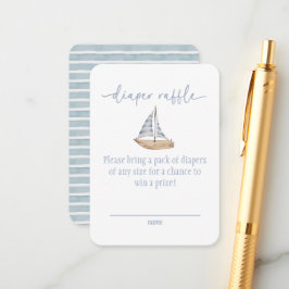 Blue Baby Shower Book for Baby Card Begleitkarte