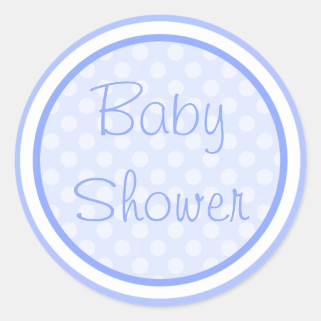 Blue Baby Shower Stickers (Vorderseite)
