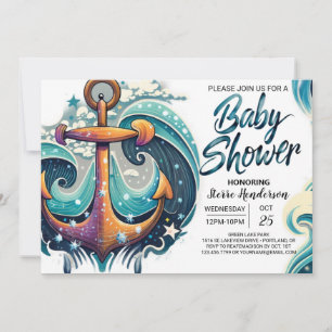 Blue Baby Shower von Nautical Boy Einladung