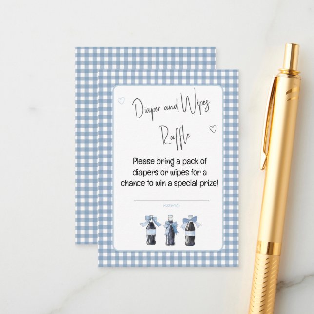 Blue Baby Soda Ready to POP Diaper or Wipes  Begleitkarte (Vorderseite/Rückseite Beispiel)