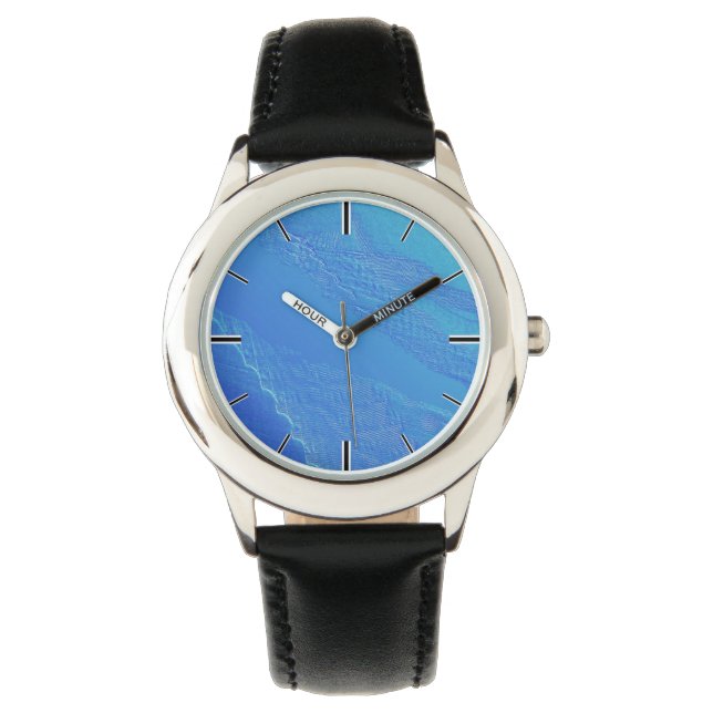 Blue Background Armbanduhr (Vorderseite)