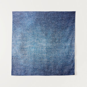 Blue background, denim jeans texture background. D Wandteppich