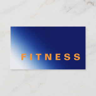 Blue Background Trainer Fitness Business Card Visitenkarte