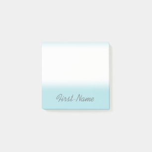 Blue Background w/Dim Gray Name Post-it Klebezettel