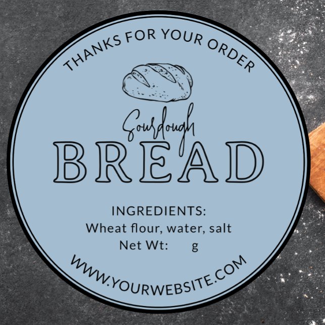 Blue Bakery Sourdough Brot Danke Sticker (Von Creator hochgeladen)