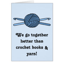 Blue Ball of Yarn & Crochet Haken (Blue Back)