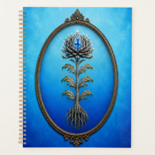 Blue Ballerina Stone Flower Notebook Planer