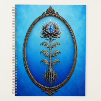 Blue Ballerina Stone Flower Notebook Planer