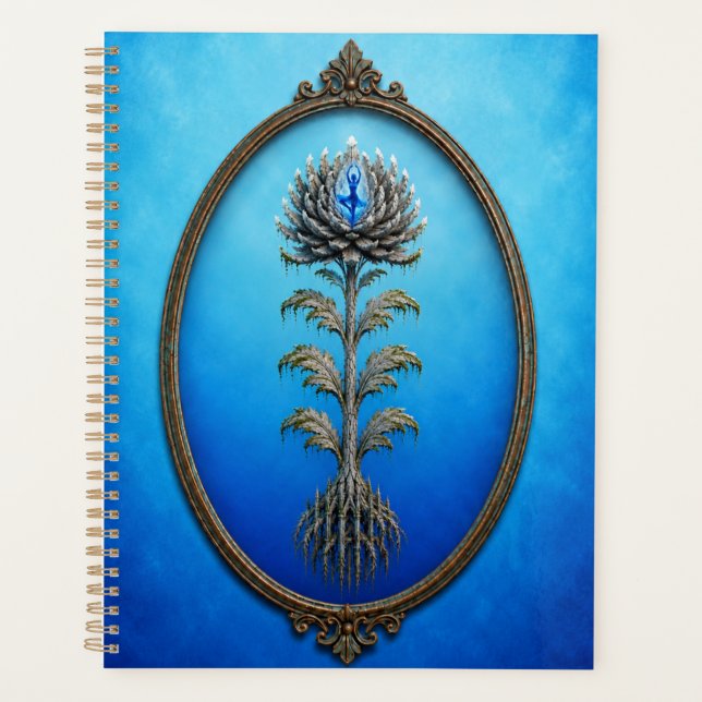Blue Ballerina Stone Flower Notebook Planer (Vorderseite)
