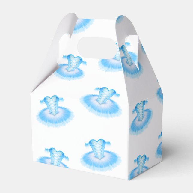 Blue Ballet Birthday Tutu Wasserfarbe Geschenkschachtel (Vorderseite)