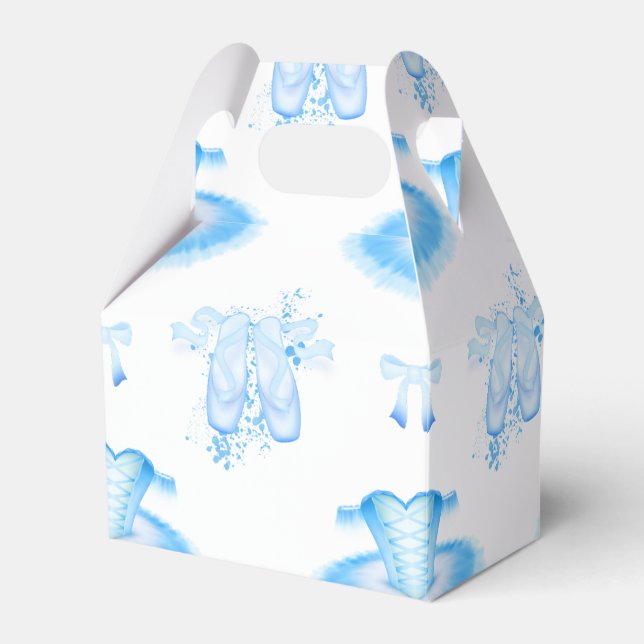 Blue Ballet Geburtstag Tutu & Pointe Schuhe Geschenkschachtel (Vorderseite)