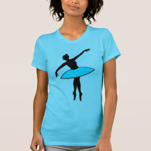 Blue Ballet Tutu Ballerina Tanzlehrer En Pointe T-Shirt