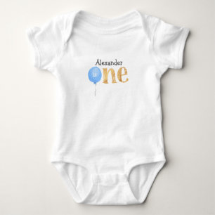 Blue Balloon 1. Geburtstag Baby Bodysuit Strampler