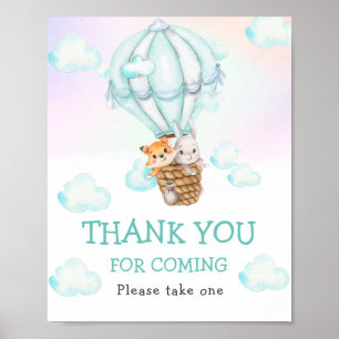 Blue Balloon Animals Bob Danke Poster