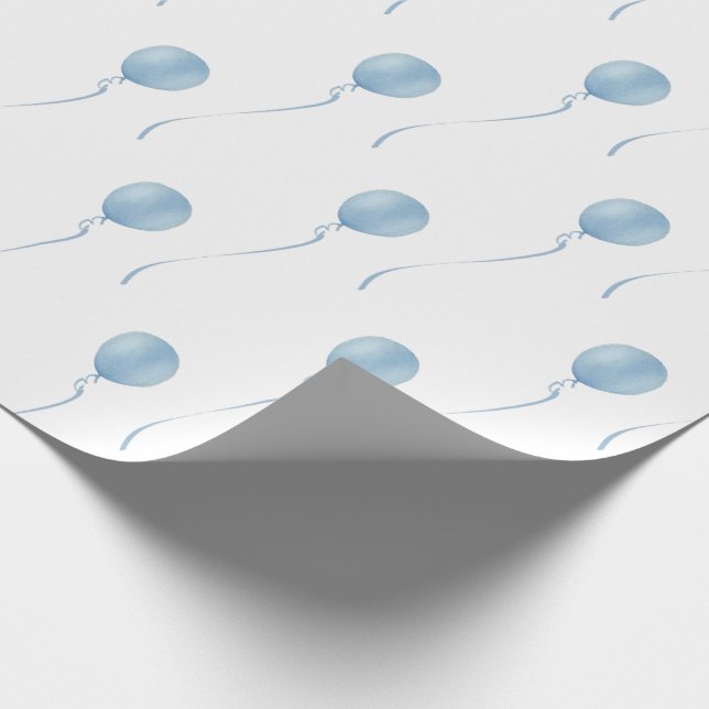Blue balloon Gift Wrapping Cadeaupapier  Geschenkpapier (Ecke)