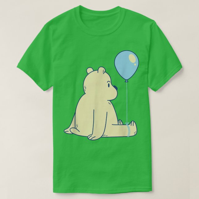 Blue Balloon Ice Bear T-Shirt (Design vorne)