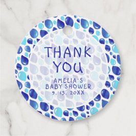 Blue Balloon Pattern Baby Boy Baby Dusche Geschenkanhänger