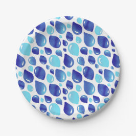 Blue Balloon Pattern Baby Boy Baby Dusche Pappteller