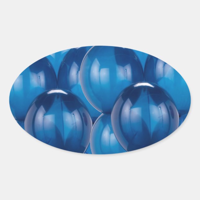 Blue Balloon Stickers und Umschlag Aufkleber (Vorderseite)