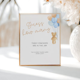 Blue Balloons Bärenraten wie viele Poster