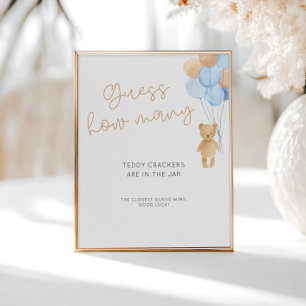 Blue Balloons Bärenraten wie viele Poster