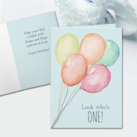Blue Balloons Boy Greeting