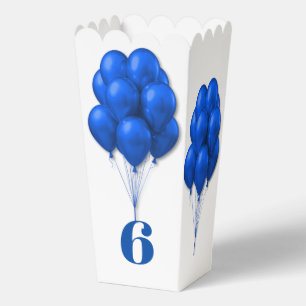 Blue Balloons Chiles Birthday Age Template Geschenkschachtel