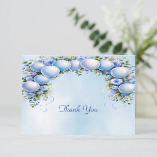 Blue Balloons Dankeschön Card Dankeskarte