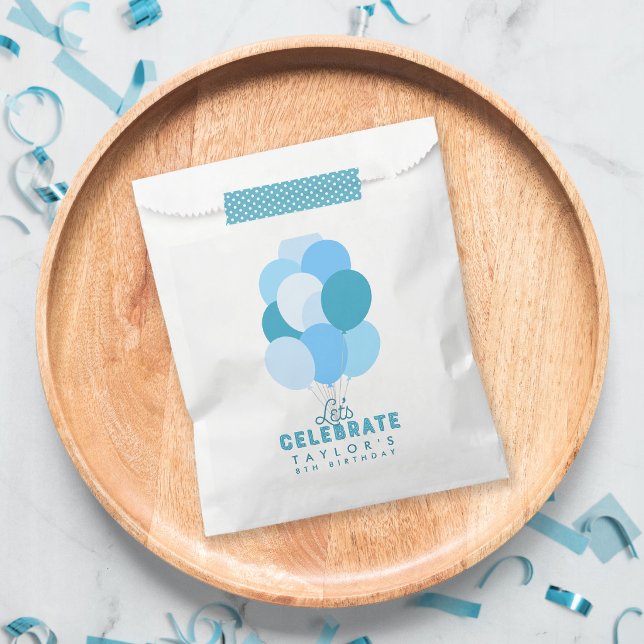Blue Balloons feiern jeden Geburtstag Geschenktütchen (Von Creator hochgeladen)