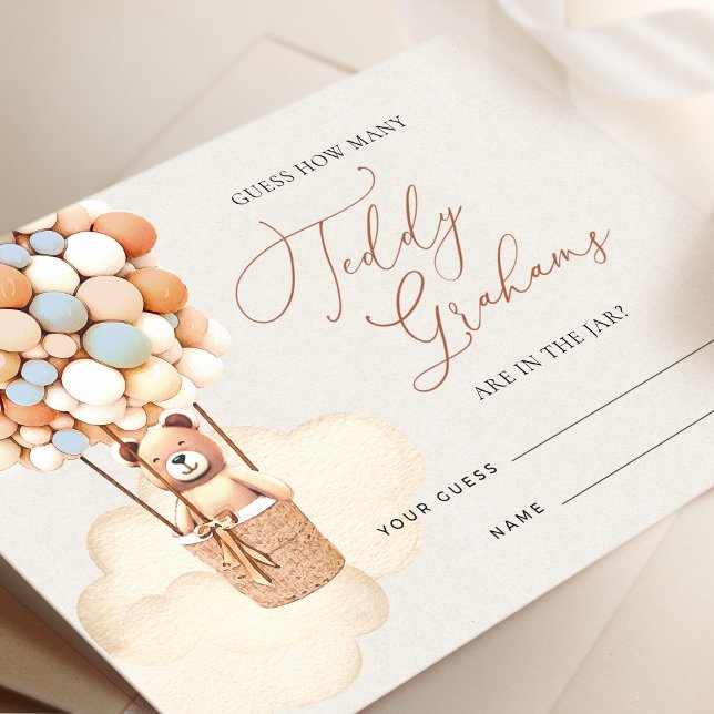 Blue Balloons schätzen wie viele Grahams Tickets Begleitkarte (Von Creator hochgeladen)