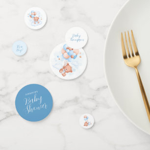 Blue Balloons Teddy Bear Baby Dusche Konfetti