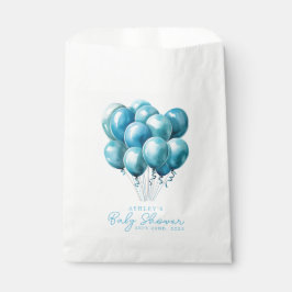 Blue Balloons Watercolor Boy Baby Dusche Geschenktütchen