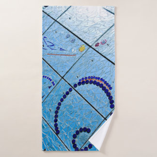 Blue Baltimore Mirror Mosaic Badehandtuch